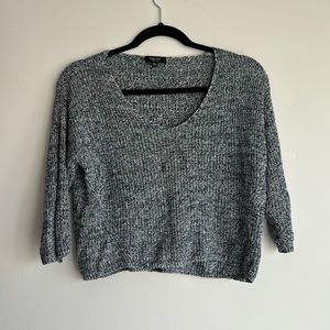 Babaton linen and silk knit cropped pullover size XXS